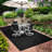 Indoor/Outdoor Carpet With Rubber Marine Backing - Black Carpet Flooring-1888980933