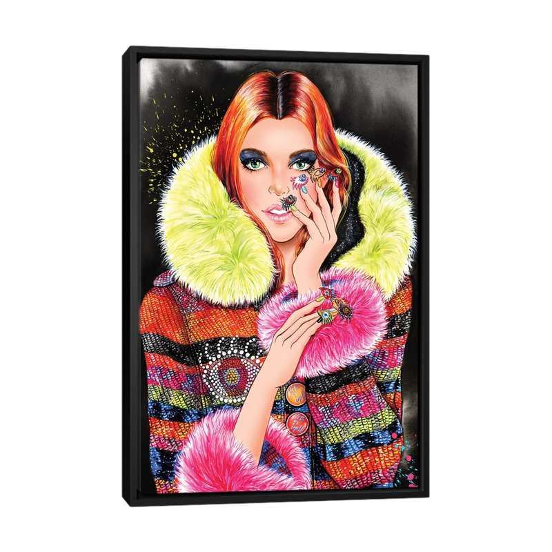 «I See You», impression sur toile, H 26 po x l 18 po x P 1,5 po, Toile encadrée noire, Pas de tapis
