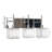 3 - Light Multifaceted Clear Crystal Shade Vanity Light -555131849