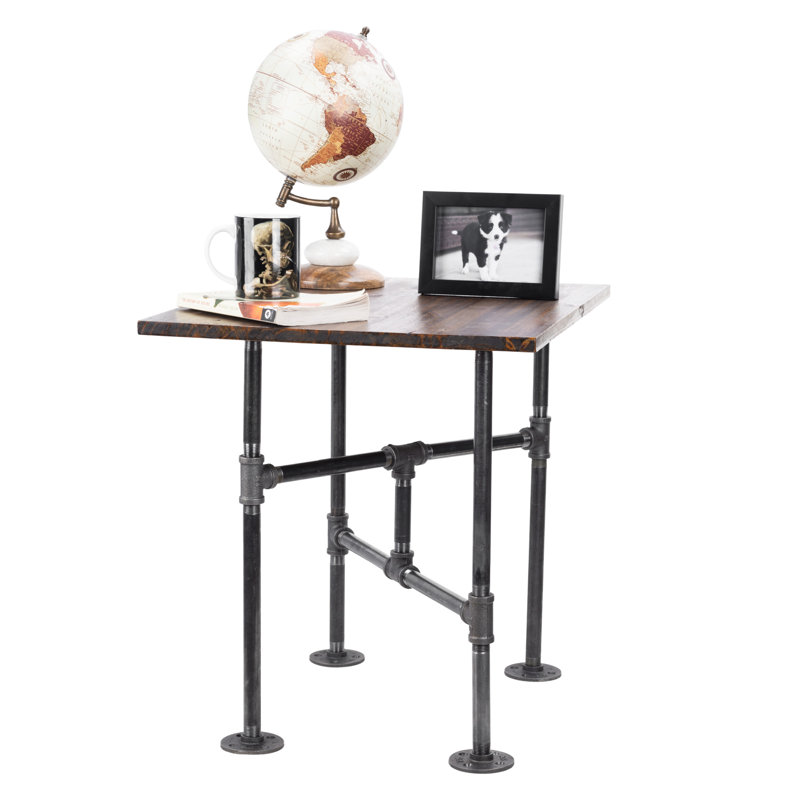 Ensemble de table de bout en acier robuste noir