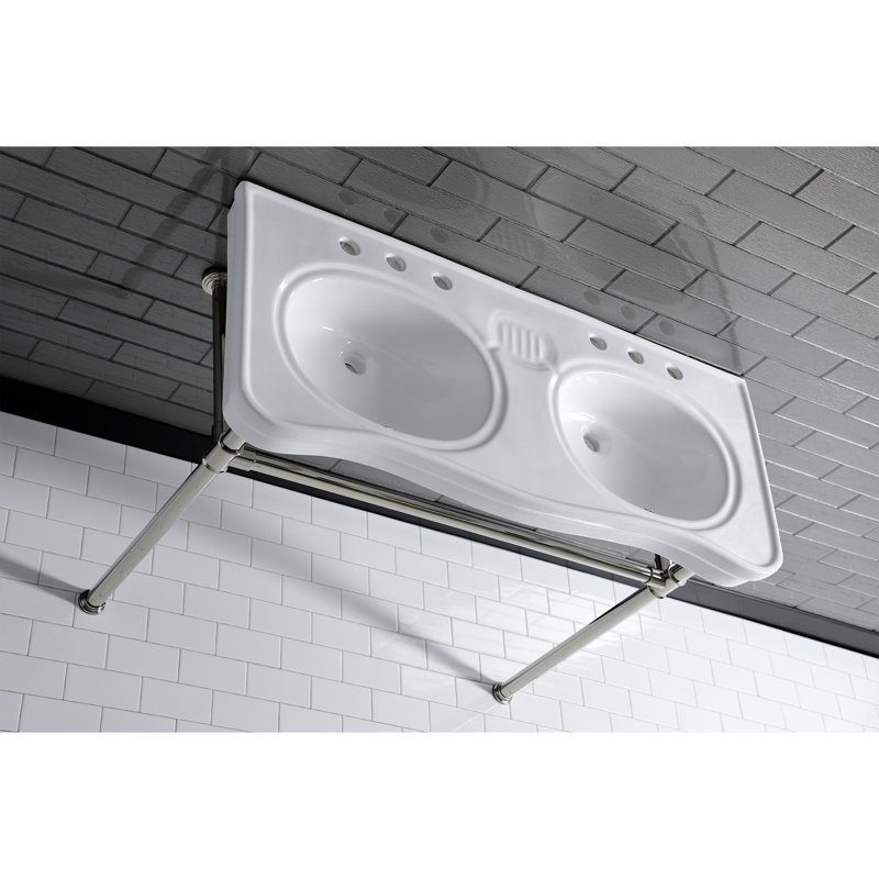 Lavabo de salle de bain carré encastré en céramique Imperial