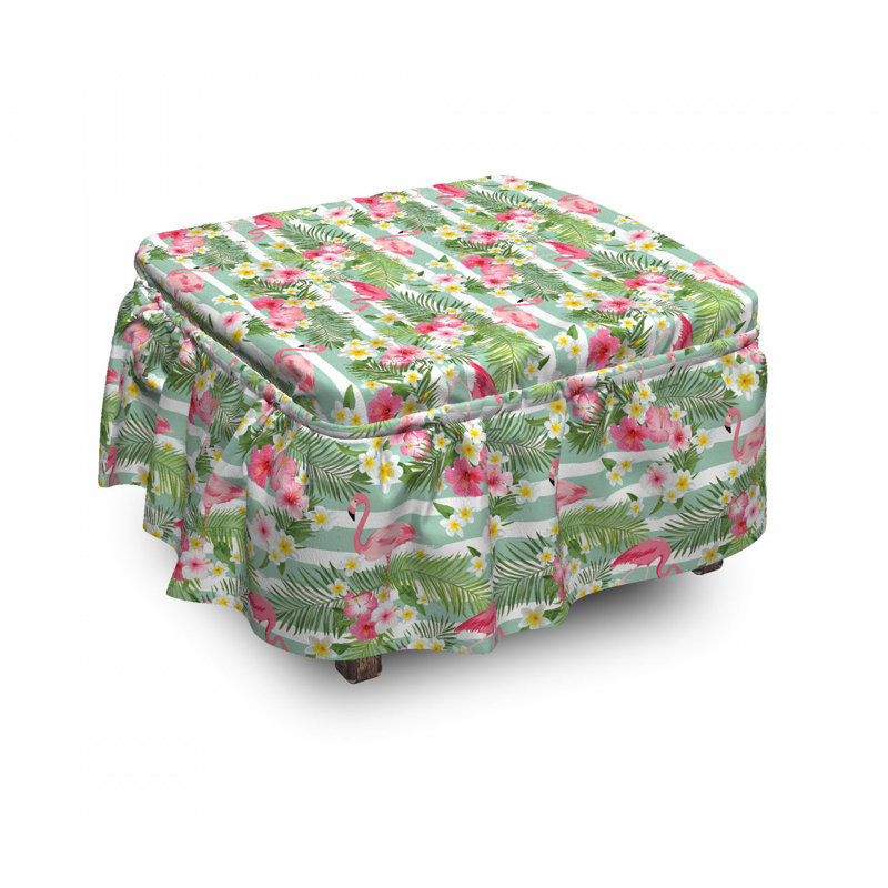Box Cushion Ottoman Slipcover