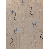 Saru Area Rug in Chocolate Brown/Walnut/Ivory/Cobalt Blue