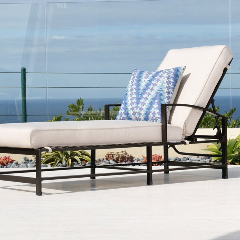 La Jolla Outdoor Chaise Lounge, Echo Midnight Sunbrella®