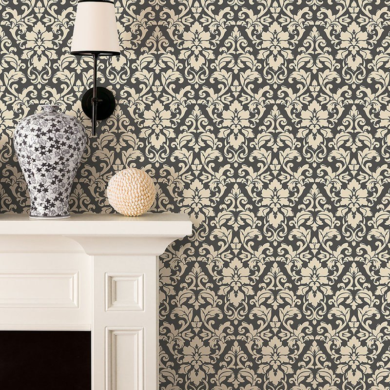 Positano 10m x 52.8cm Matte Wallpaper Roll, Cream/Black