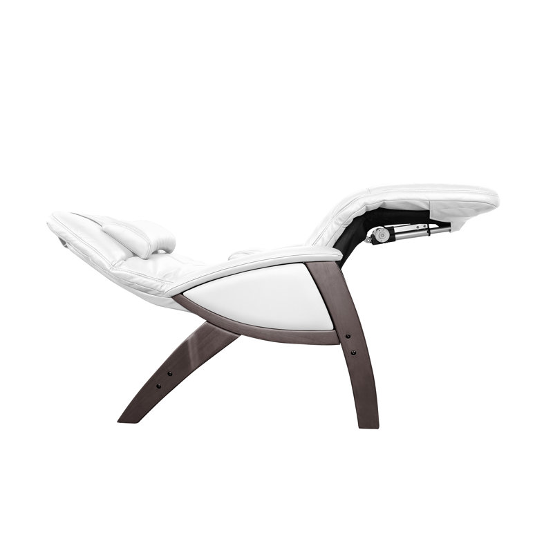 Snowfall White Contemporary Massage Recliner in Faux Leather