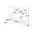 Lit escamotable simple avec station de charge et tiroir de rangement-1385062352