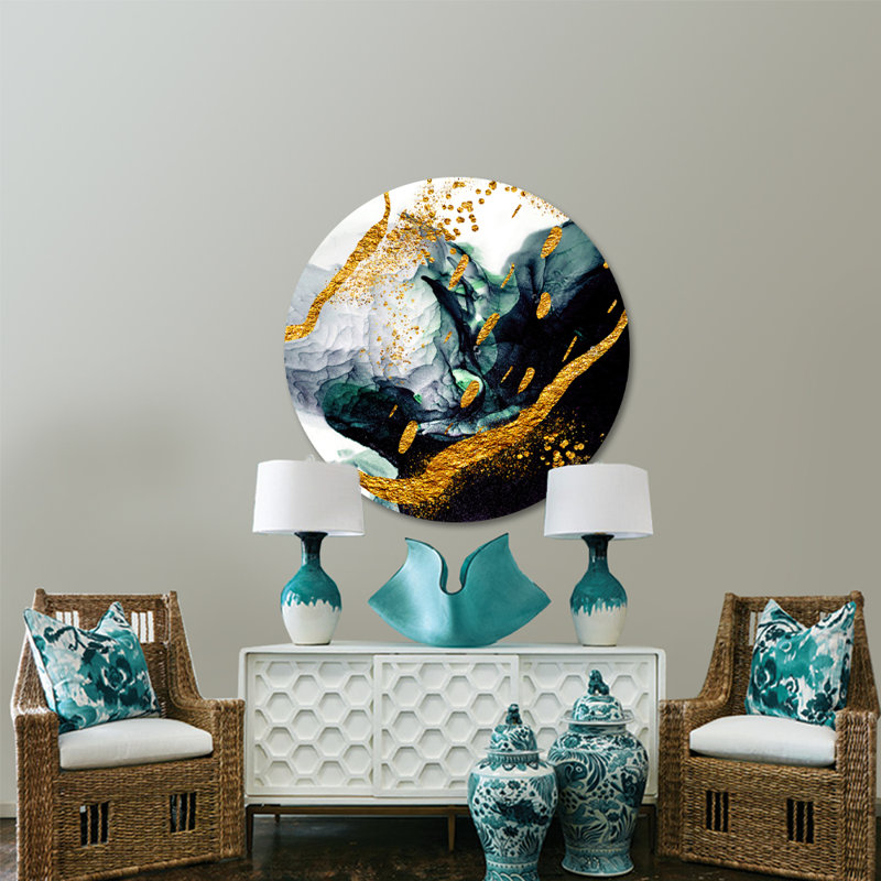 Importance - imprimé rond sans cadre, H 36 po x l 36 po, Métal