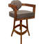 Tabouret de bar pivotant en bois Camili sur base en S-1917114445-1938551395-1940356425