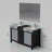 Zilara 55'' Double Bathroom Vanity with Marble Top