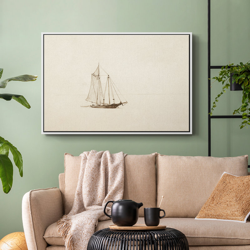 «Vintage Nautical Print-CCV III» sur, Blanc, H 17 po x l 25 po