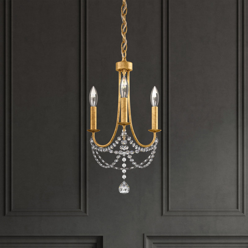 Verdana 3 - Light Chandelier, Heirloom Gold