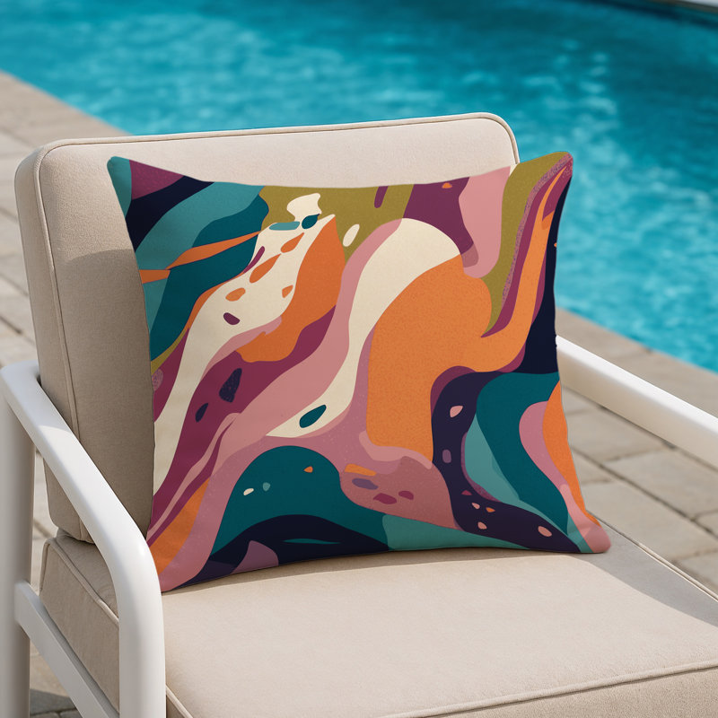 Coussin décoratif intérieur et extérieur Prism Arc, Square 16"