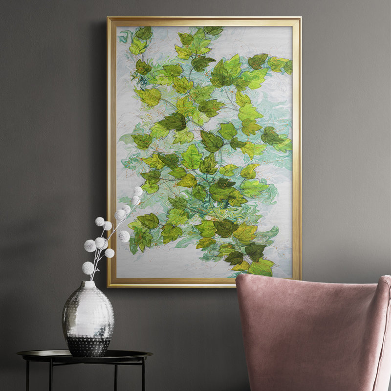 Ivy Premium, reproduction encadrée prête à être accrochée, H 42,5 po x l 30,5 po x P 1 po, Or