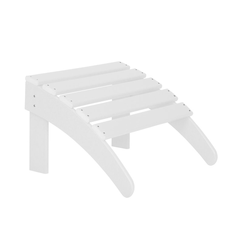 Shawnna Outdoor Ottoman, White