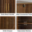 Buffet en noyer avec rangement et armoire à 4 portes grillagées pour salle à manger, vestibule, cuisine et 4 portes polyvalentes et spacieuses
