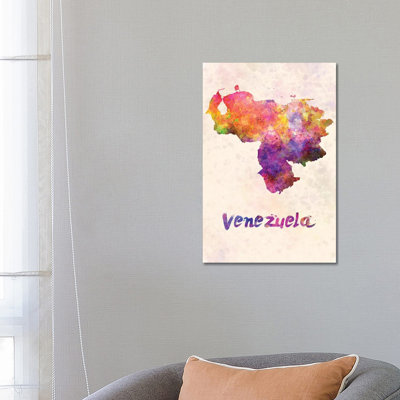 Vénézuéla en aquarelle par Paul Rommer - peinture sur toile tendue