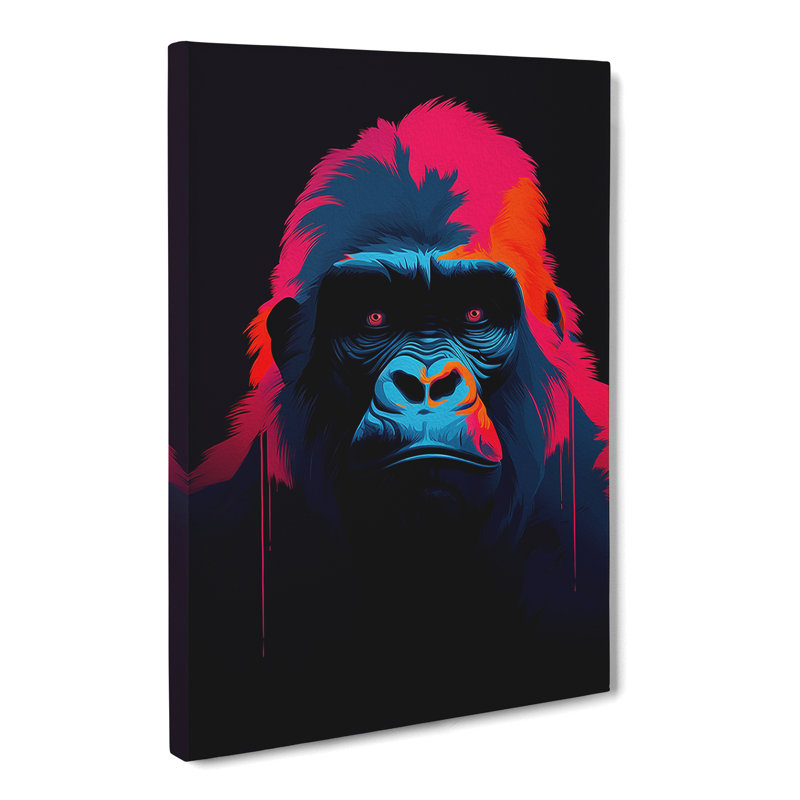 Gorilla Minimalism - Print on Canvas, 76cm H x 50cm W x 3cm D
