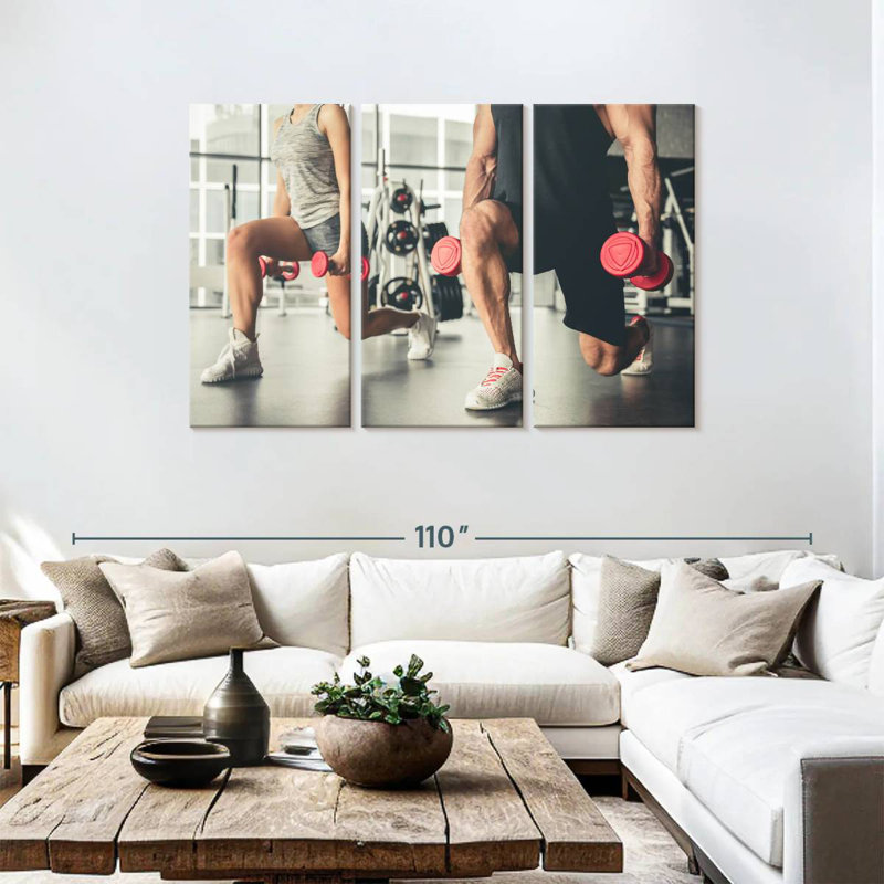 Sireci Lunges Exercise, 48" H x 74" W