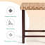 Ensemble de 3 tabourets de bar Seagrass tissés à la main - hauteur réglable de 26,3 po, pieds en bois d'hévéa, capacité de 250 lb, tabourets de comptoir rustiques pour îlot de cuisine