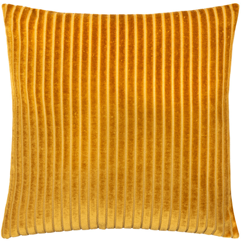 Savoy Stripe Striped Square Cushion, Pillow Cover Only - No Insert, Gold