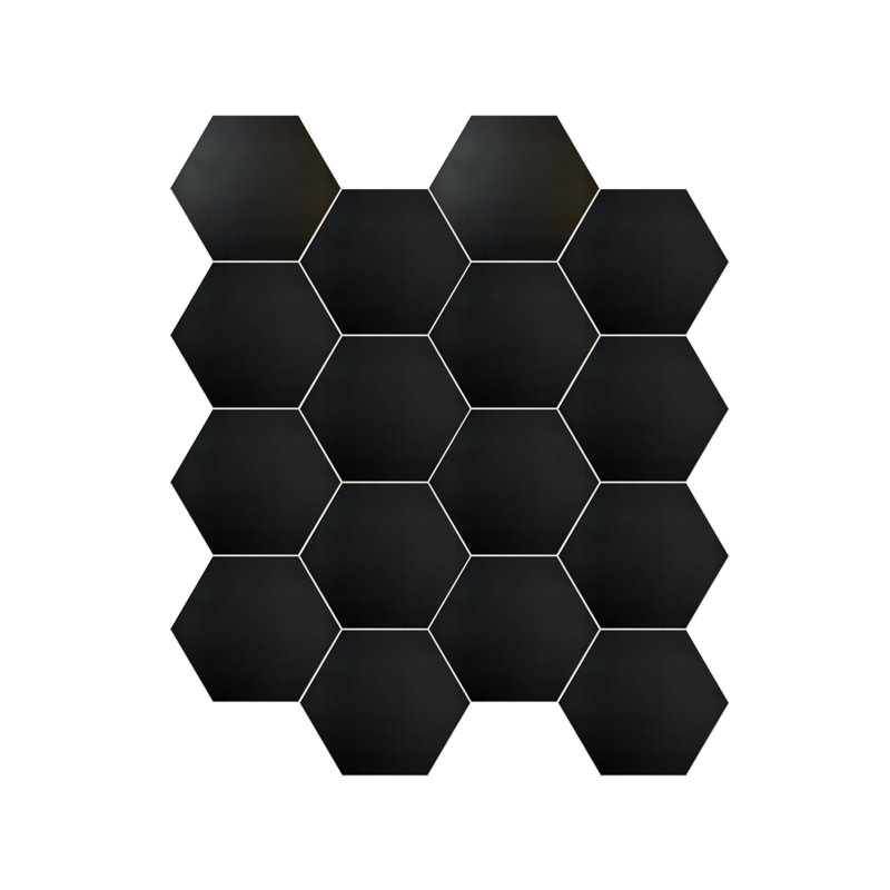 Carreau mural auto-adhésif en pierre hexagonale 6 "x 6,9" Bex, Onyx