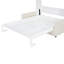 Lit double blanc avec coussin et lit - Fusion, espace pour, rangement simple, l 65,6 po x L 83,1 po, H 83,6 po, élément mural idéal pour une vie en appartement idéale