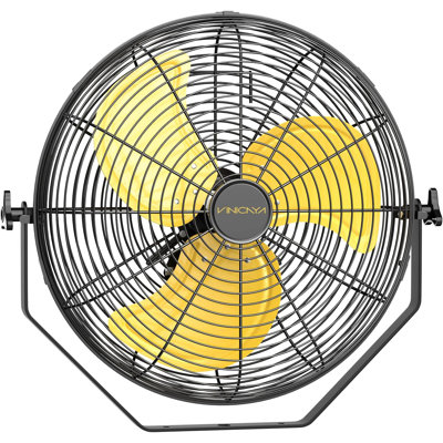 Ventilateur mural d'intérieur 18 pouces à 3 vitesses - 4650 pi³ / min pour terrasse / serre / abri de jardin / garage couvert, homologué UL.