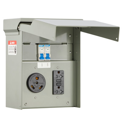 Temporary Power Outlet Panel RV Electrical Panel 20 30 Amp RV Outlet Box