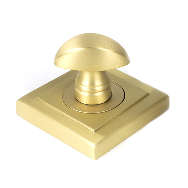 Concealed Satin Brass Round (Square) Thumbturn