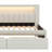 Fully Upholstered Platform Bed With USB Ports, LED Strip, And Trundle-299377235-299377244