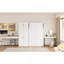 Lit escamotable simple avec casiers et armoires