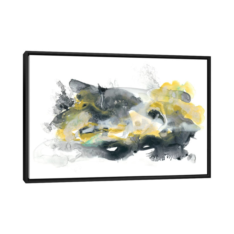 « lunaire voile ii », reproduction sur toile, H 32 po x l 48 po x P 1,5 po, Toile avec cadre noir, Pas de tapis