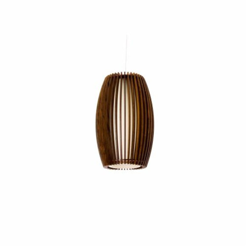 Stecche Di Legno 1 - Light Pendant, Imbuia, 11.7" H x 7.8" W x 7.8" D