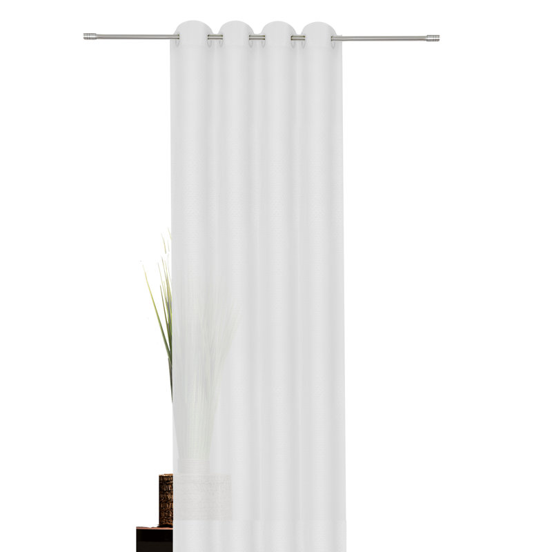Gardine Dot mit Schlaufen (1 Stück), transparent, White