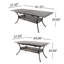 Table de salle à manger extensible en fonte - aspect industriel, matériaux de finition 64 x 37,5