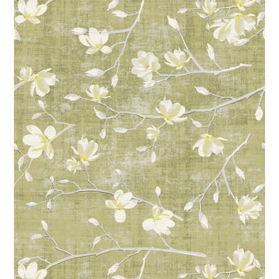 Chinoiserie Floral Metallic Wallpaper Roll