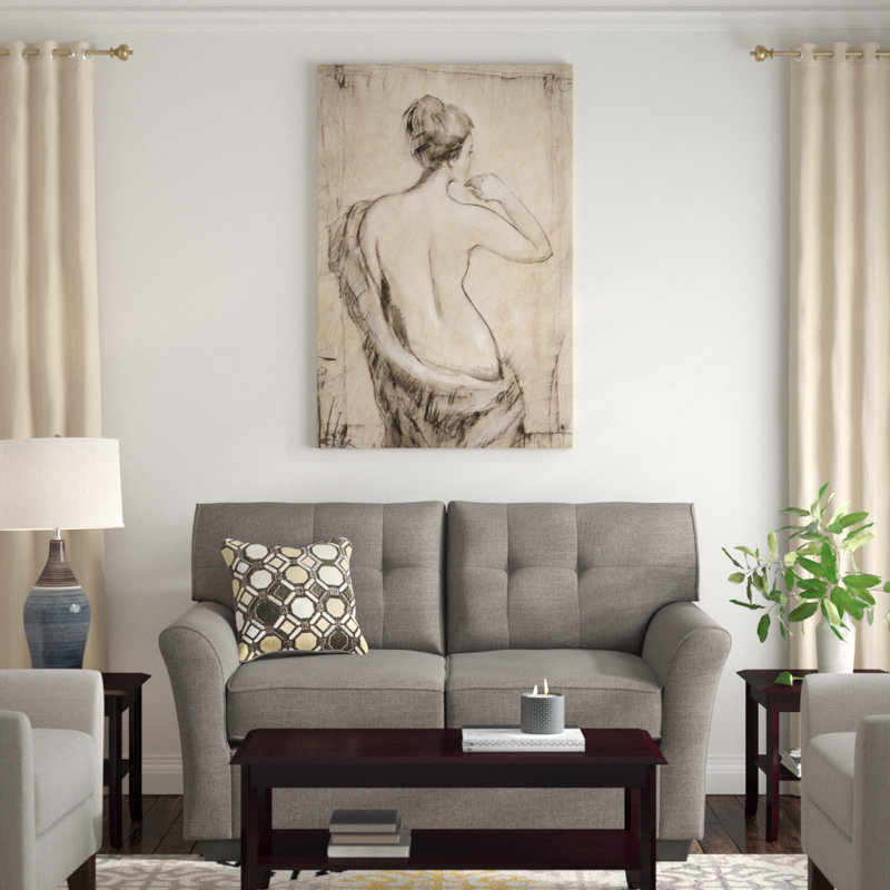 «Neutral Nude Study II», peinture sur toile, H 48 po x l 32 po, Toile tendue