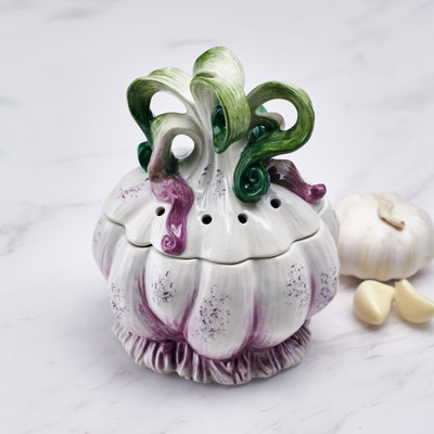 Fitz and Floyd Sicily Green Garlic Keeper