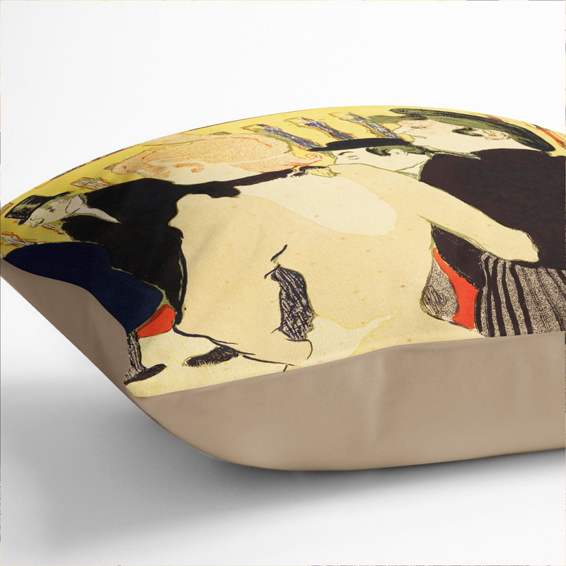 Two Women Square Throw Cushion, Stone, 55cm H x 55cm W x 20cm D