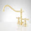 Victorian Widespread Bathroom Faucet with Cross Handles-72887824