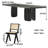 Black Solid Wood Ash Dining Table Set-103173149-124363241