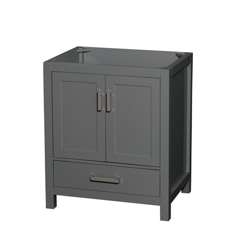Sheffield 29" Single Bathroom Vanity Base Only, Dark Gray