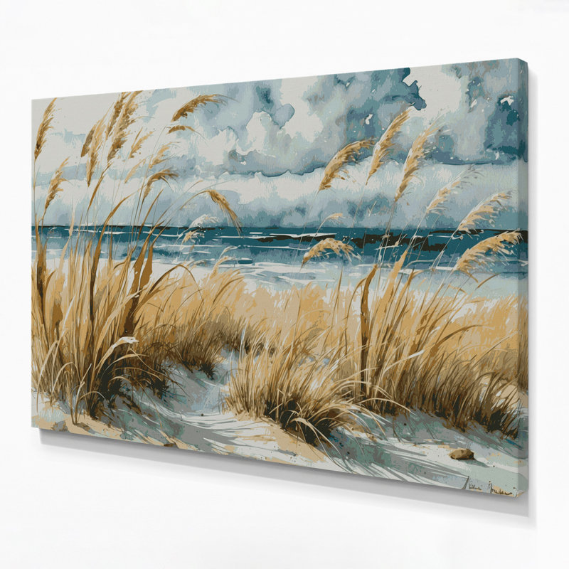 Art nautique gris sur toile, H 11 po x l 14 po