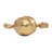 Modern Metal and Suar Wood Figurine with Wrapped Candy Design - Decor for Home, Office, Bedroom or Living Room - 4" Gold