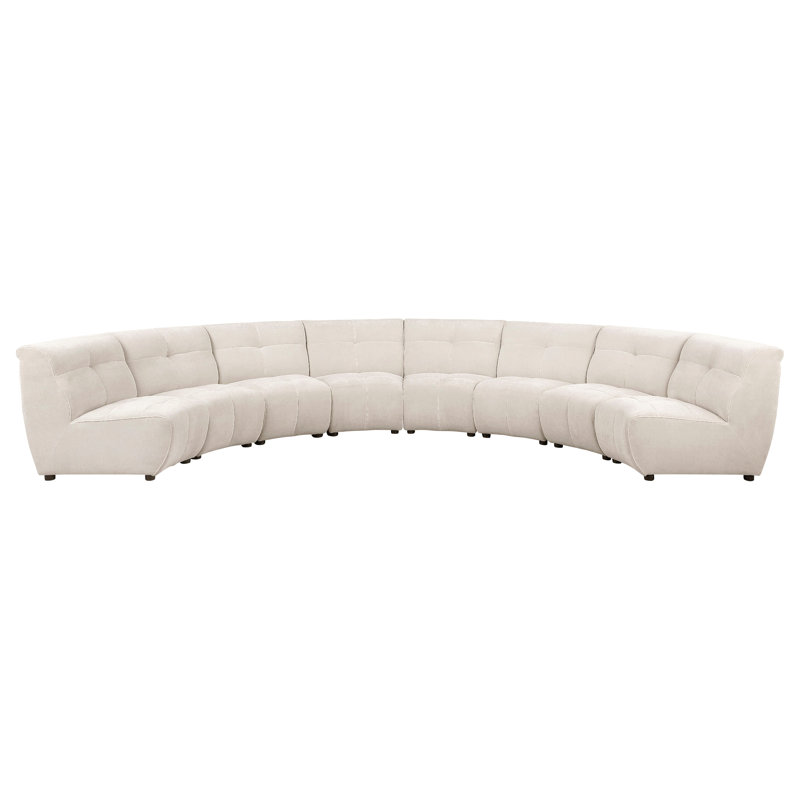Canapé modulaire rembourré ivoire 8 pièces