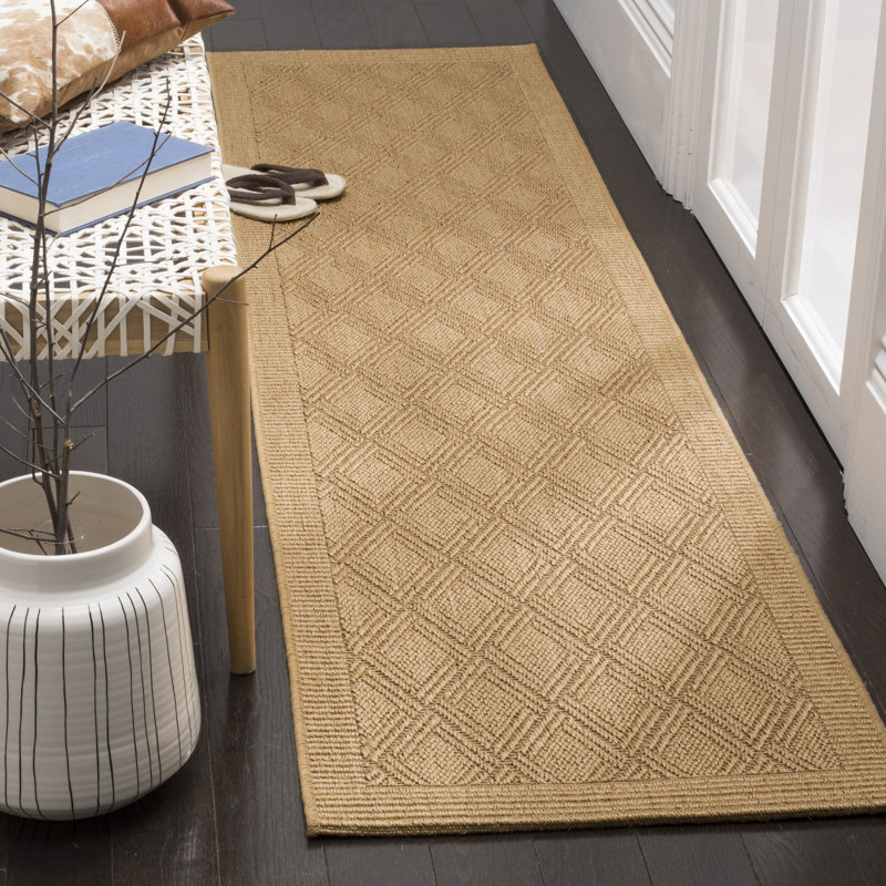 Beck Palm Beach Jacquard Weave Sisal & Jute Geometric Rug, Runner 2' x 8'