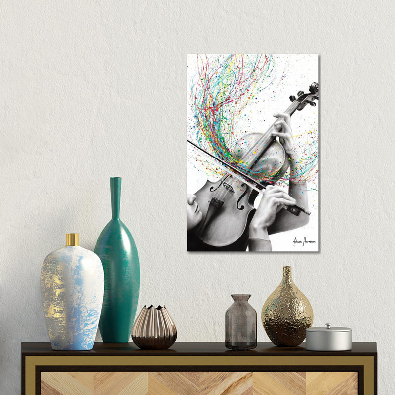 The Violin Solo - Giclée sur toile tendue avec châssis, H 18 po x l 12 po