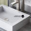 Lavabo vasque rectangulaire en céramique 22 po Voltaire, blanc brillant SM-VS282-55039692