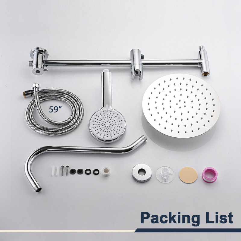 Rain Dual Shower Head 1.8 GPM GPM with Aerating, Polished Chrome